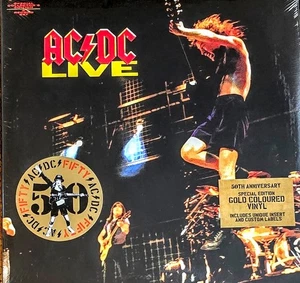 AC/DC LIVE - GOLD COLOURED VINYL 2-LP SET " NEW, SEALED " 50TH ANNIVERSARY - Picture 1 of 2