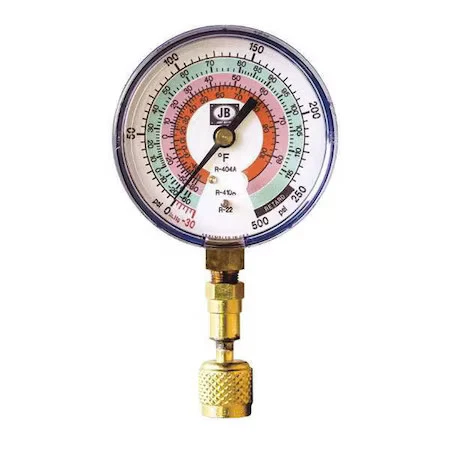 Jb Industries Qc-G820 Test Gauge, Blue, For R-22,  R-404A,  R-410A - Image 1 of 1
