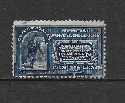 UNITED STATES  SCOTT E5 USED FINE - 1895 10c BLUE SPECIAL DELIVERY ISSUE (B7) - Image 1 of 2
