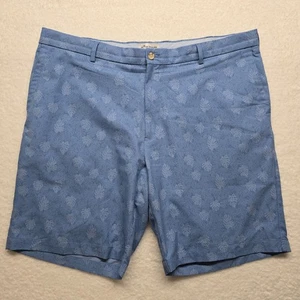 Pantaloncini da golf Peter Millar Crown Performance da uomo taglia 40 blu stampa foglia - Foto 1 di 18