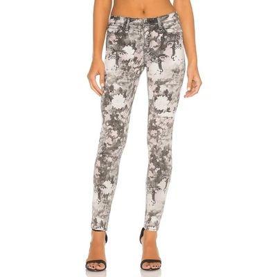 Pantalones de mezclilla ajustados Club Monaco Sonica botánicos florales elásticos talla 2 Foto 1 de 4