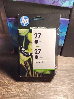 Paquete doble tinta negra HP 27 original sellado de fábrica expirado mayo 2012 Foto 1 de 2