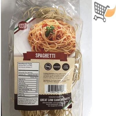 Espaguete não transgênico para massas ceto com baixo teor de carboidratos 8 oz. Perda de peso de alta fibra - Imagem 1 de 4