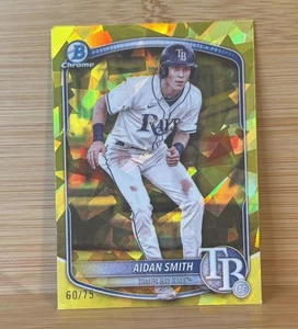 AIDAN SMITH 2025 BOWMAN CHROME SAPPHIRE YELLOW REFRACTOR /75 - Picture 1 of 2