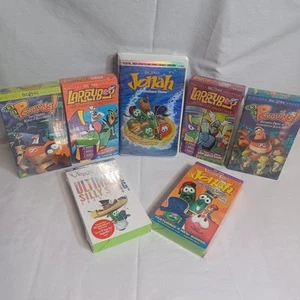 Veggie Tales VHS Lot - Larry Boy, Jonah, Silly Songs, 3-2-1 Penguins, Big Idea - Picture 1 of 7