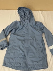 Cat & Jack Unisex Toddler Blue Hooded Zip-up Rain Coat Size 5T - Picture 1 of 4