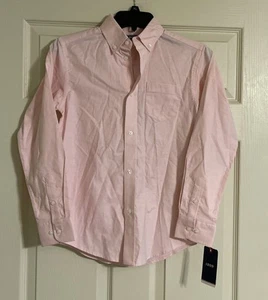 Izod boys Long Sleeve  Shirt  Button-Down Oxford  Medium Pink, 12 Regular Easter - Picture 1 of 7