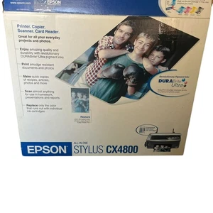 Impresora de inyección de tinta a color todo en uno Epson Stylus CX4800 impresión copia escaneo lector de tarjetas - Imagen 1 de 11