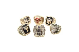 GOAT Michael Jordan Championship Rings Set - All 6 Rings From his NBA Finals 90s - Picture 1 of 6
