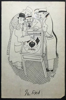 ART DECO Illustration ~ RARE EARLY PINBALL ~ 1932 Bagatelle PARADE MAGAZINE - Image 1 of 4
