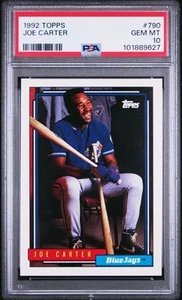 PSA 10 1992 Topps Joe Carter #790 Toronto Blue Jays Graded Baseball Card MLB HOF - Picture 1 of 2