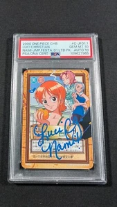 One Piece CHB Nami giapponese C-JF01.1 PSA 10 GEM MINT Luci Christian AUTO 10 - Foto 1 di 5