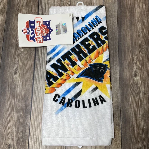 Vintage 1997 NFL Game Day Carolina Panthers Starburst Kitchen Towel W/Tags Cover