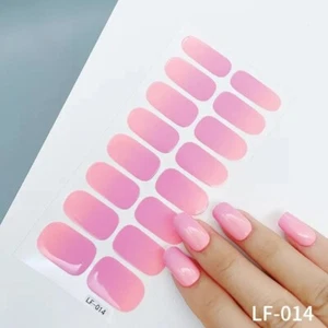 16 Strisce Gel Semi Curato Gradiente Adesivi Unghie Gel Smalto UV Lima Unghie (LF014) - Foto 1 di 3