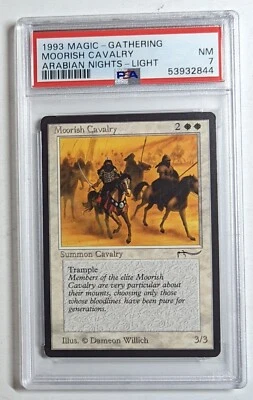 1993 Magic the Gathering Arabian Nights Moorish Cavalry Light PSA 7 NM! LOW POP! - Image 1 of 2