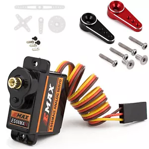 Emax ES08MA II 15T Metal Gear Analog Servo +Arm For 1/24 RC Car Axial SCX24 - Picture 1 of 15
