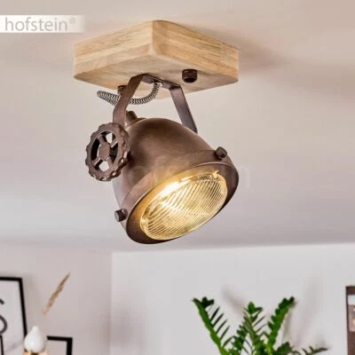 Vintage Decken Lampen Holz/braun Flur Strahler Wohn Schlaf Zimmer Beleuchtung