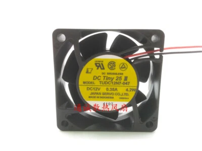 Ventilador de chasis eléctrico DC Tiny 25 TUDC12N7-047 12V 0.35A 4.2W 6CM 6025 Foto 1 de 3