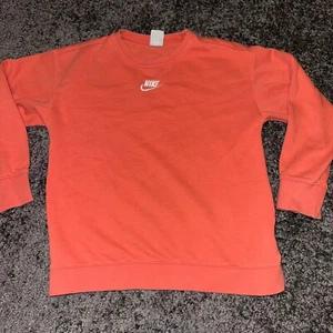 Nike Sportswear Club Fleece Big Kids Crewneck Sweatshirt Coral Girl XL - Picture 1 of 6