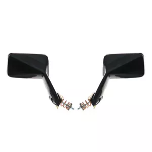 Black Square Fender Retro Mirror Fit '70s '80s Japan Cars Datsun Mazda Toyota LR - Picture 1 of 6