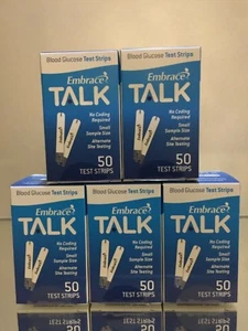 Embrace TALK Blood Glucose Test Strips 250 Ct Omni EXP 10/2026 FREE SHIPPING - Foto 1 di 6
