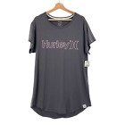 Hurley Sleep Shirt Dress Super Soft Knit Pullover Logo Gray Pink 