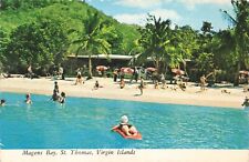 Postcard Virgin Islands St. Thomas Magens Bay Beach Caribbean Pavilion Sunbather