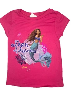 The Little Mermaid Girls Short Sleeve Summer Pink  T-shirt Size M (8) - Picture 1 of 5