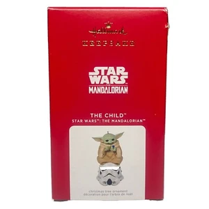 2021 Hallmark THE CHILD Keepsake GROGU Star Wars The Mandalorian Baby Yoda - Foto 1 di 9