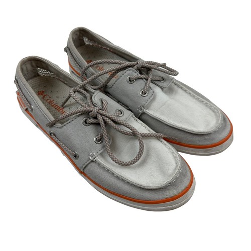 Scarpe sperry da donna Columbia Vulc N Vent rete barca taglia 7 grigie avorio BL2622 019