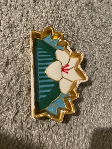Mulan flower hair comb ceramic plate - Picture 1 of 10
