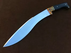 Custom Handmade Carbon Steel Kukri Knife, Bowie Knife, Fully Functional SDKK-001 - Picture 1 of 7