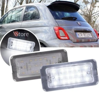 2 Luci Targa Led 18 Chip Canbus per Fiat 500 Abarth 595 695 312 500C 595C 695C - Image 1 of 4