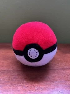 Tomy Pokemon Poke Ball 4" Plush Red and White Bean Bag Stuffed Toy - Picture 1 of 6