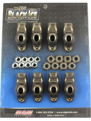 Elgin Rocker Arm Black Ice 3/8 Stud Mount 1.60 Ratio OEM For SBC (ICE410738) - Image 1 of 4