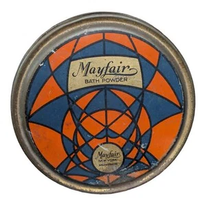 Vintage 1920s Art Deco Mayfair Bath Powder Tin Mayfair New York Memphis Vanity - Picture 1 of 4