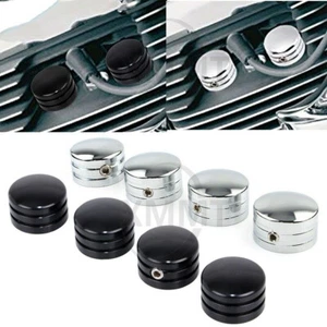 Chrome/Black Head Bolt Nut Covers For Harley Electra Glide Ultra Classic FLHTCU - Picture 1 of 21
