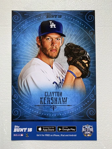 Clayton Kershaw Los Angeles Dodgers Topps Bunt 16 MLB All-Star 11x17 Poster Cover
