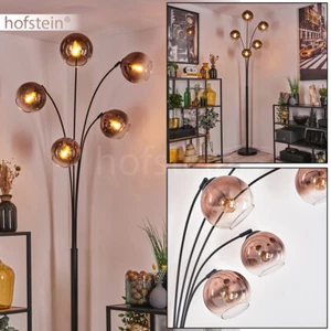 Lampada da terra da terra lampada camera da letto soggiorno illuminazione vetro chiaro colori rame - Foto 1 di 10