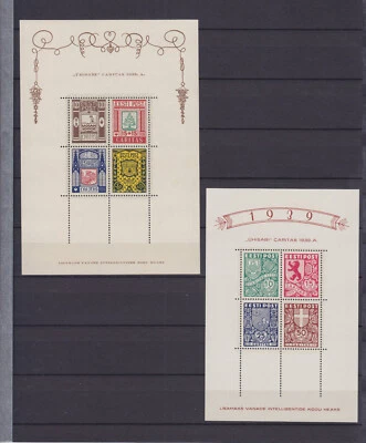 ESTONIA 1938, 1939, BLOCKS 1, 3, MNH ** - Image 1 of 2