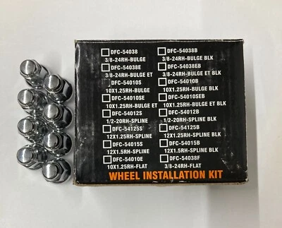 West Coast 10mm x 1.25 RH Bulge Acorn Lug Nuts, DFC-54010S, 8 pc - Image 1 of 2