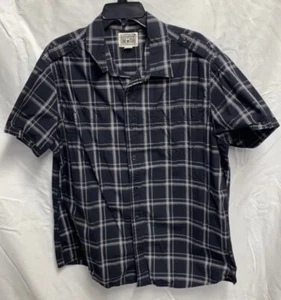 Converse One Star XL button down Short Sleeve Black and Gray shirt EUC - Picture 1 of 7