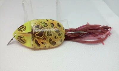 Señuelo de pesca vintage Rebel MOSS MASTER Brown Frog 2,5" sin malezas Topwater/superficie Foto 1 de 4