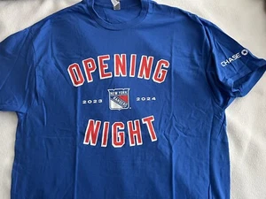 NY RANGERS SHIRT OPENING NIGHT 2023-2024 SGA XL MSG NHL HOCKEY CHASE PLAYOFFS - Picture 1 of 6
