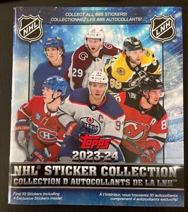 2023-24 Topps NHL Hockey Sticker Complete Set of 685 plus 10 stickers with book - Picture 1 of 5
