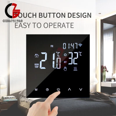 WiFi LCD Digital Smart Thermostat Remote Controller For Google Alexa Smart Home - Image 1 of 4