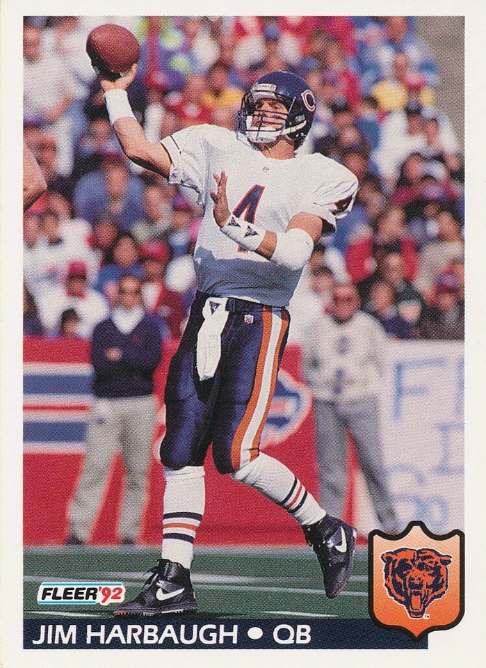 Jim Harbaugh 1992 Fleer  #40 Chicago Bears Football card - Image 1 of 1