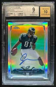 2014 Topps Chrome Jordan Matthews Variation Rookie Auto #07/75 BGS 9 Eagles - Picture 1 of 2