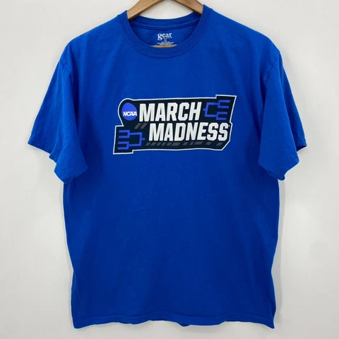 Gear T-Shirt Men's L Blue NCAA Basketball March Madness Short Sleeve Crew Neck Cover