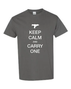 Camiseta Gráfica Patriótica Keep Calm And Carry One de Apoyo a la Segunda Enmienda - Imagen 1 de 14